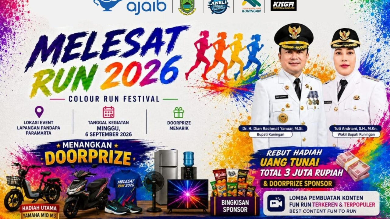 Melesat Run 2026 Hadir Di Kuningan 6 September, Colour Run 5,28 Km Dorong Sport Tourism